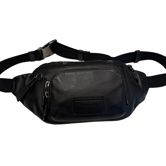Coach Unisex Track Belt / Crossbody / sling Leather Bag Black C2716 - Picture 1 of 15
